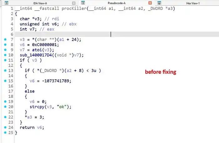 proc before